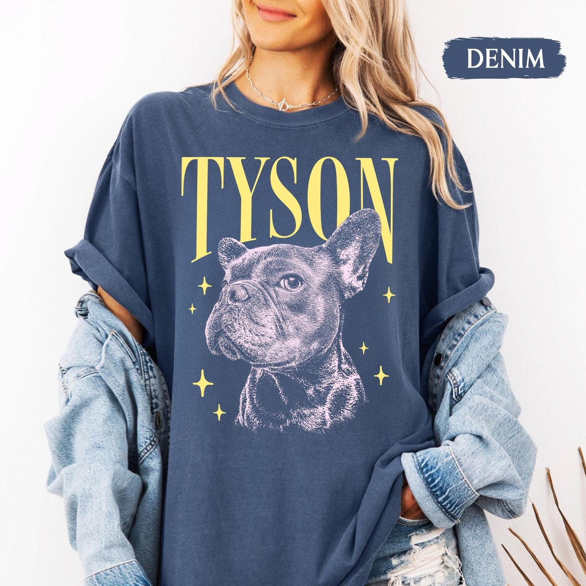 Personalized Pet Name Portrait Comfort Colors Tee – 6 Custom Styles – product image 11