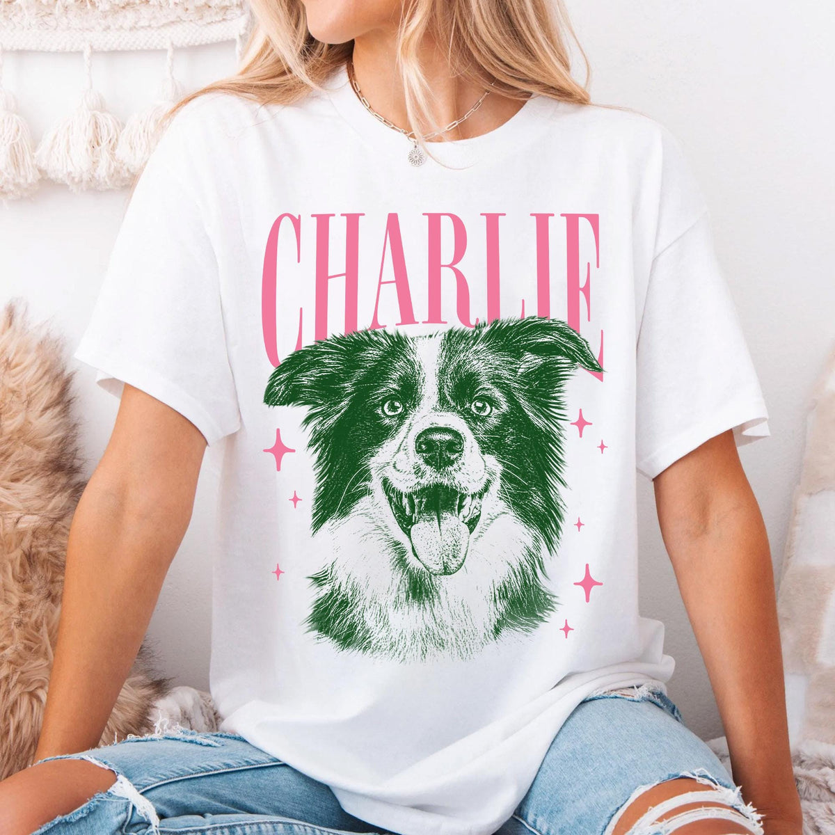 Personalized Pet Name Portrait Comfort Colors Tee – 6 Custom Styles – product image 14