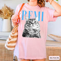Personalized Black & White Pet Portrait Tee – Custom Name & Photo example 6