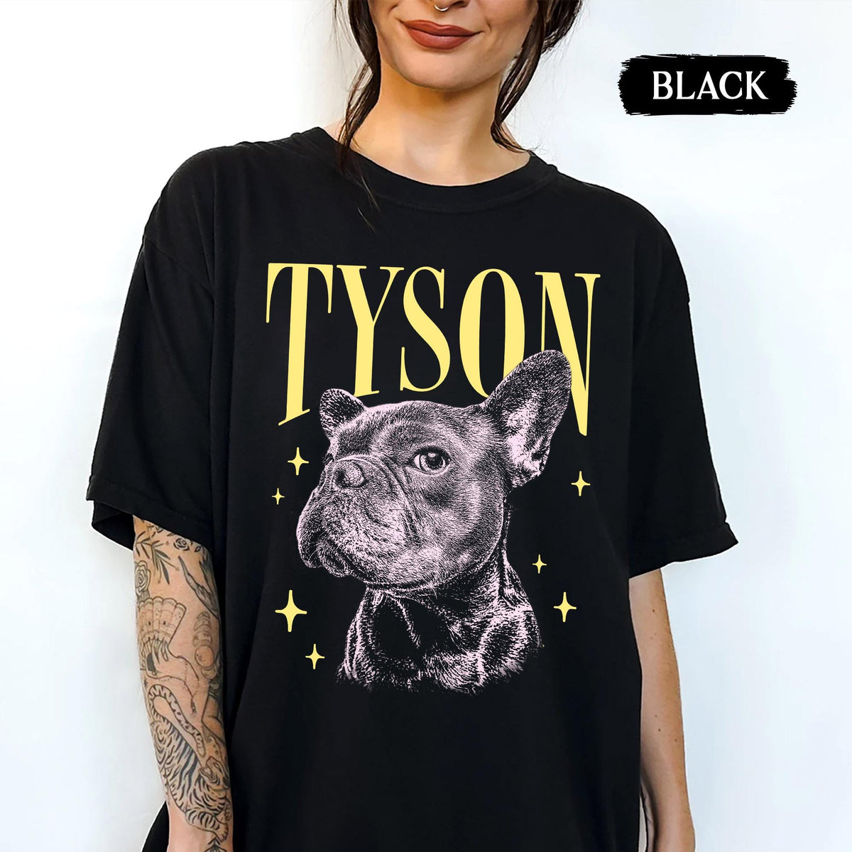 Personalized Pet Name Portrait Comfort Colors Tee – 6 Custom Styles – product image 16