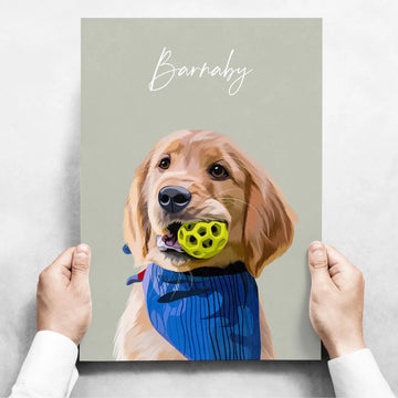 Personalized Dog Portrait  "Painting"