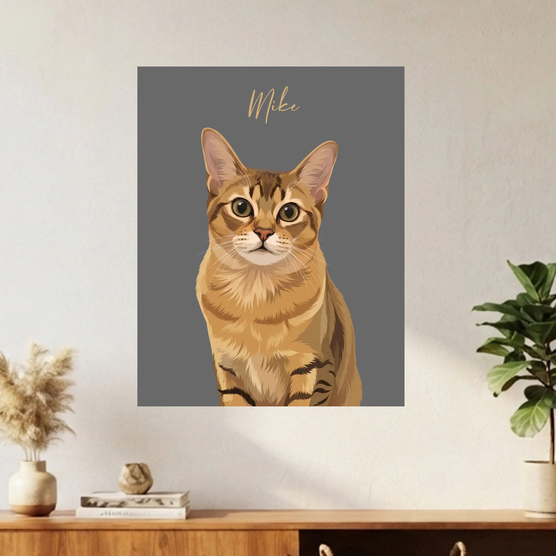 Custom Cat Portrait Poster - Painting Style Art