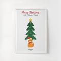 Personalized Christmas Cats Framed Poster - White Frame