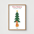 Personalized Christmas Cats Framed Poster - Wood Frame