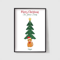 Personalized Christmas Cats Framed Poster - Black Frame
