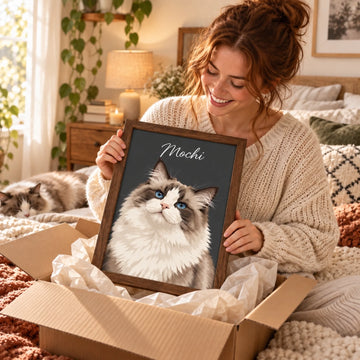 Custom Cat Portrait – Painting Style – custom pet portrait made from your photo (1 of 14)