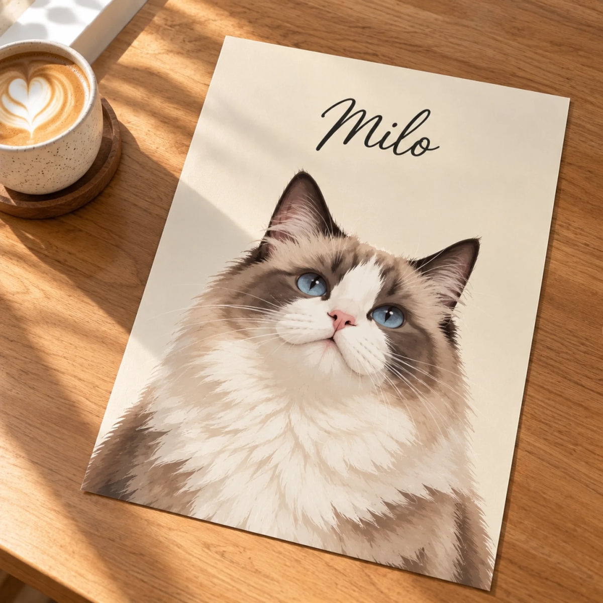 Milo Cat Poster and Morning Coffee