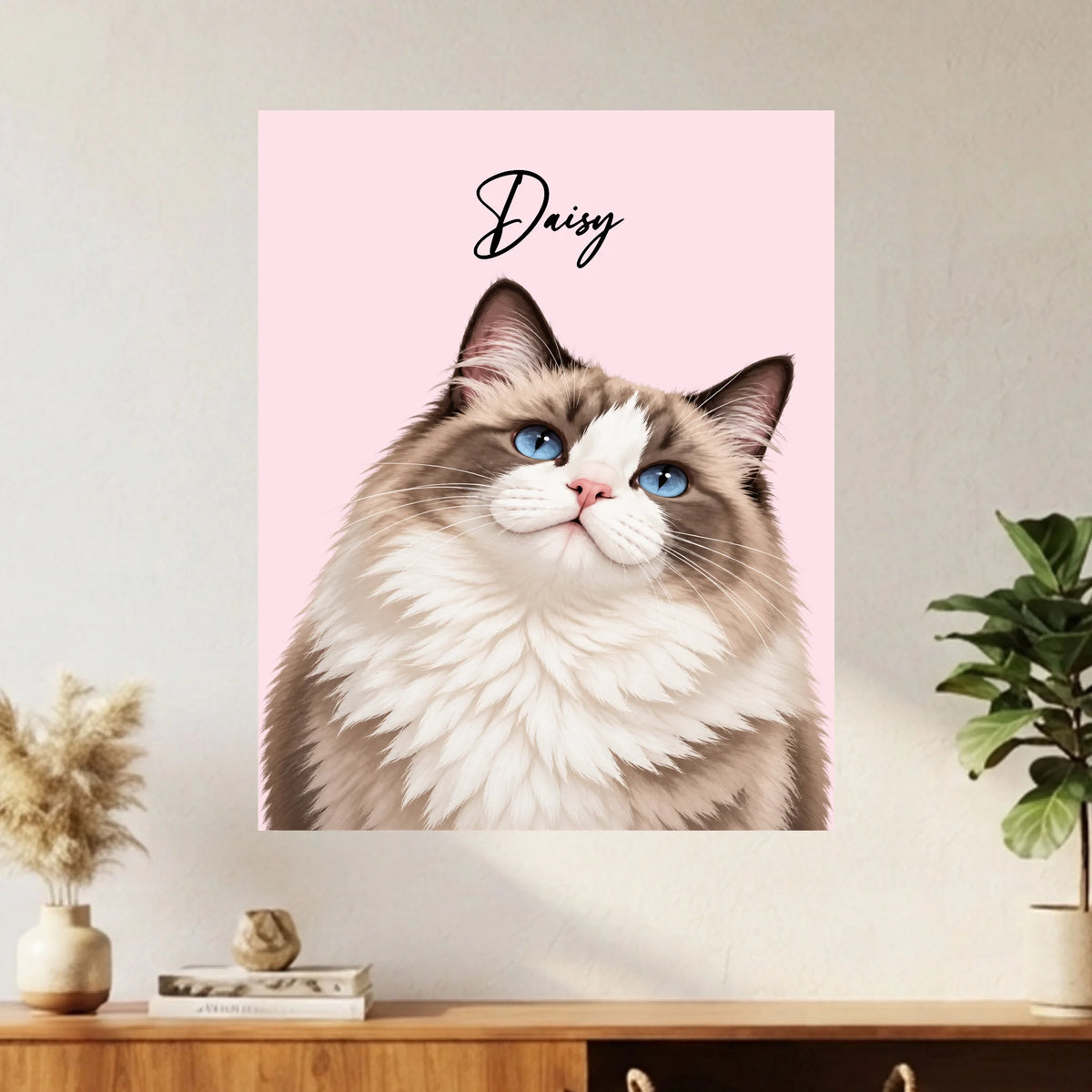 Custom Cat Portrait – Painting Style – custom pet portrait made from your photo (3 of 14)