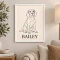 Custom Dog Portrait – Line Art Style – custom pet portrait made from your photo (6 of 12)