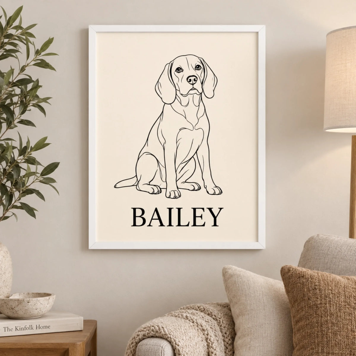 Custom Dog Portrait – Line Art Style – custom pet portrait made from your photo (6 of 12)