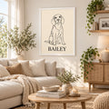 Custom Dog Portrait – Line Art Style – custom pet portrait made from your photo (11 of 12)