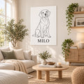 Custom Dog Portrait – Line Art Style – custom pet portrait made from your photo (4 of 12)