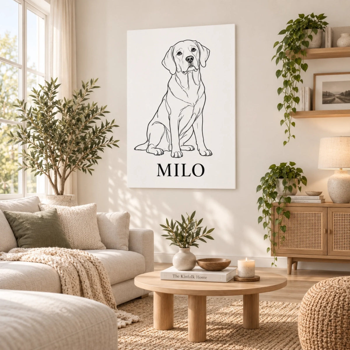 Custom Dog Portrait – Line Art Style – custom pet portrait made from your photo (4 of 12)