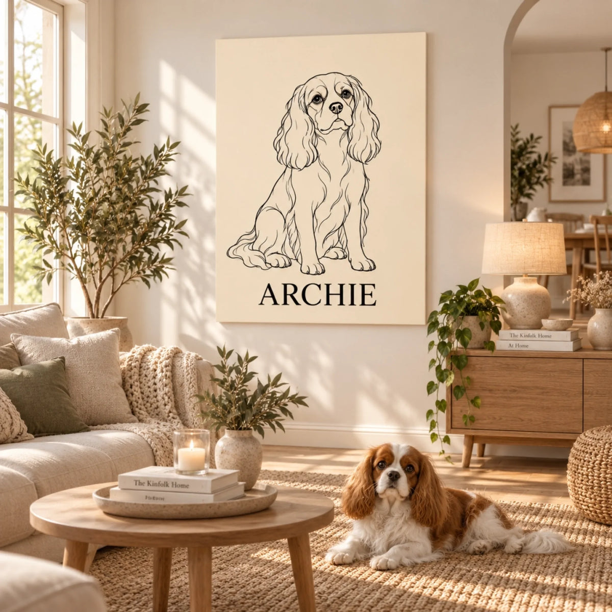 Custom Dog Portrait – Line Art Style – custom pet portrait made from your photo (3 of 12)