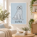 Custom Dog Portrait – Line Art Style – custom pet portrait made from your photo (7 of 12)