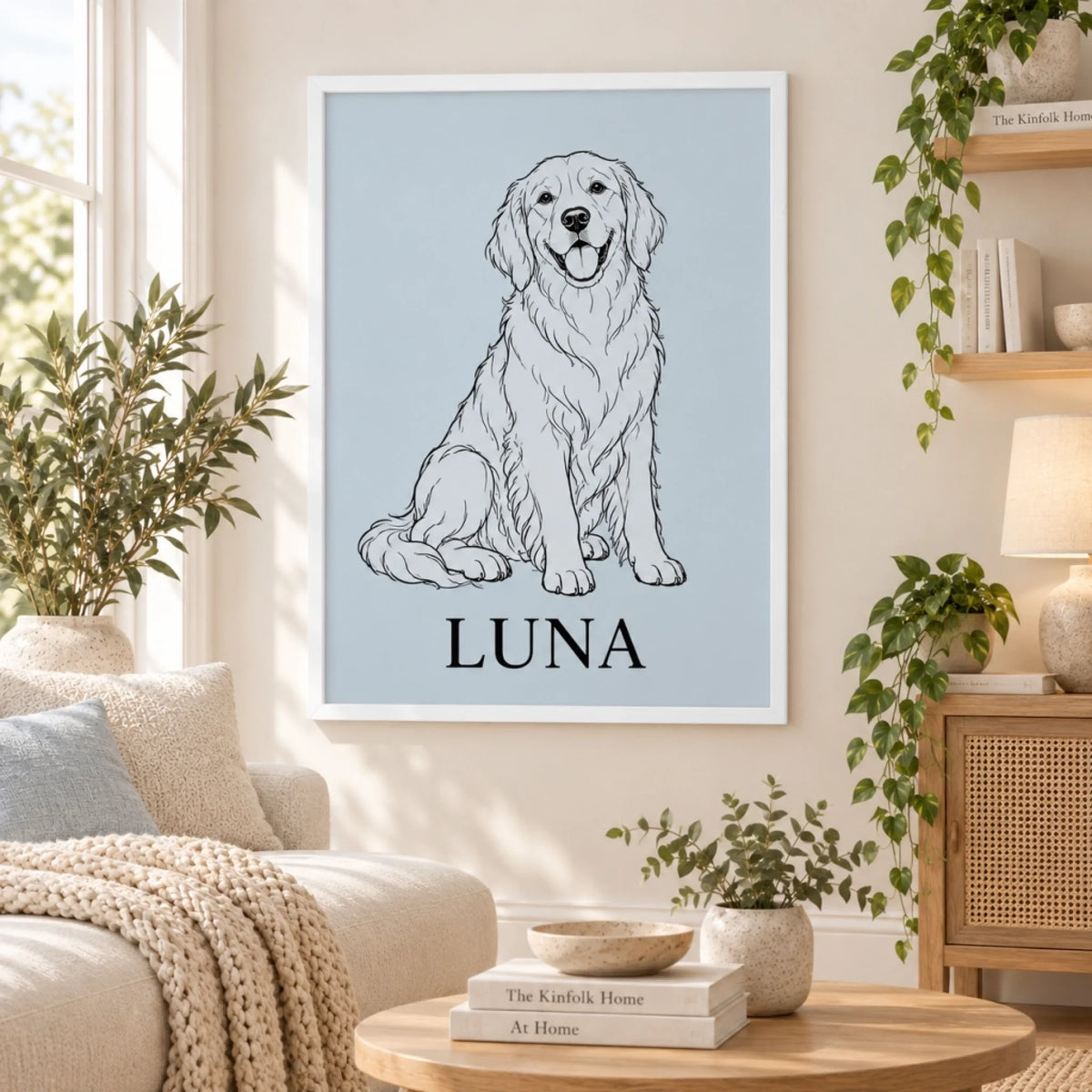 Custom Dog Portrait – Line Art Style – custom pet portrait made from your photo (7 of 12)