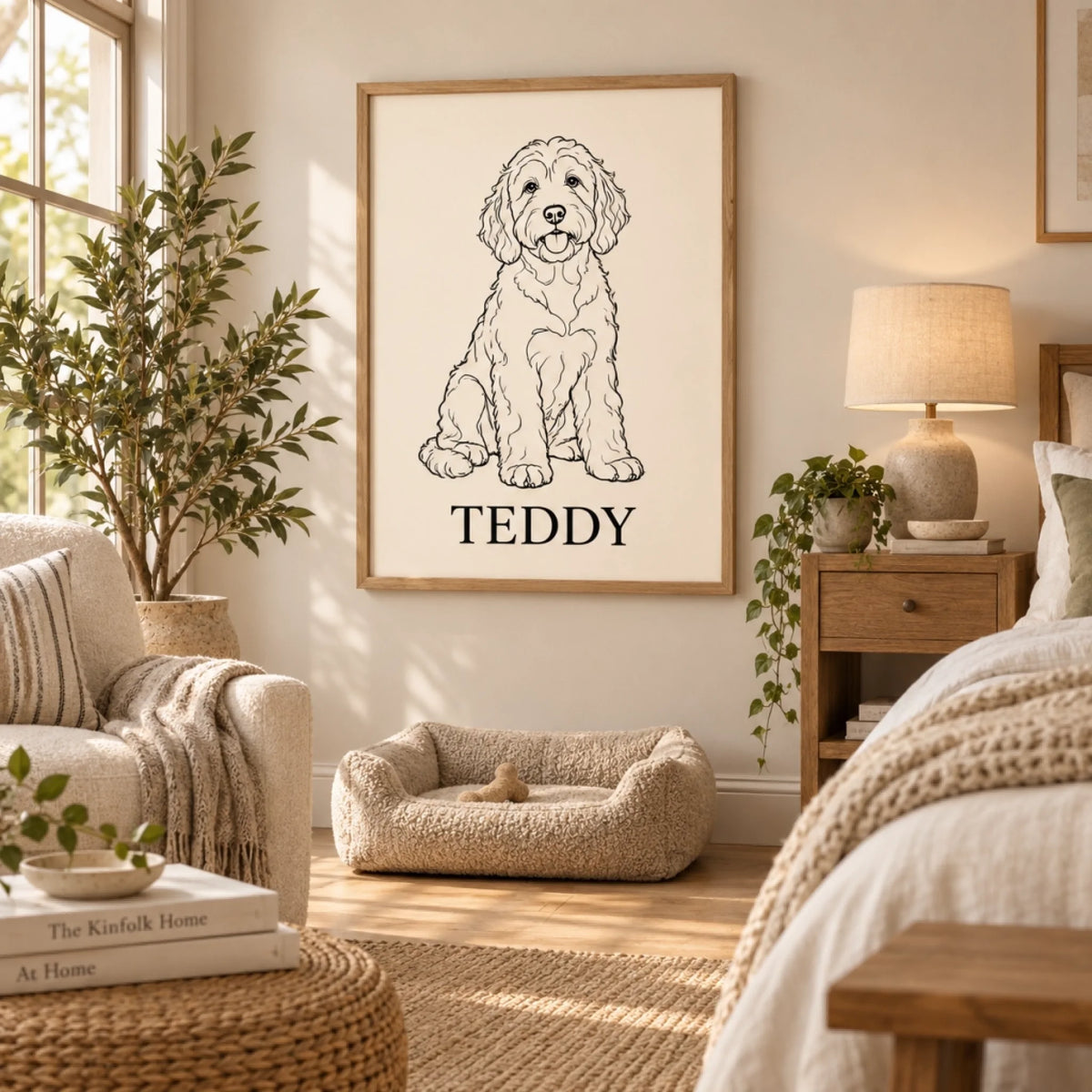Custom Dog Portrait – Line Art Style – custom pet portrait made from your photo (9 of 12)
