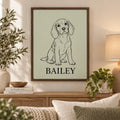 Custom Dog Portrait – Line Art Style – custom pet portrait made from your photo (10 of 12)