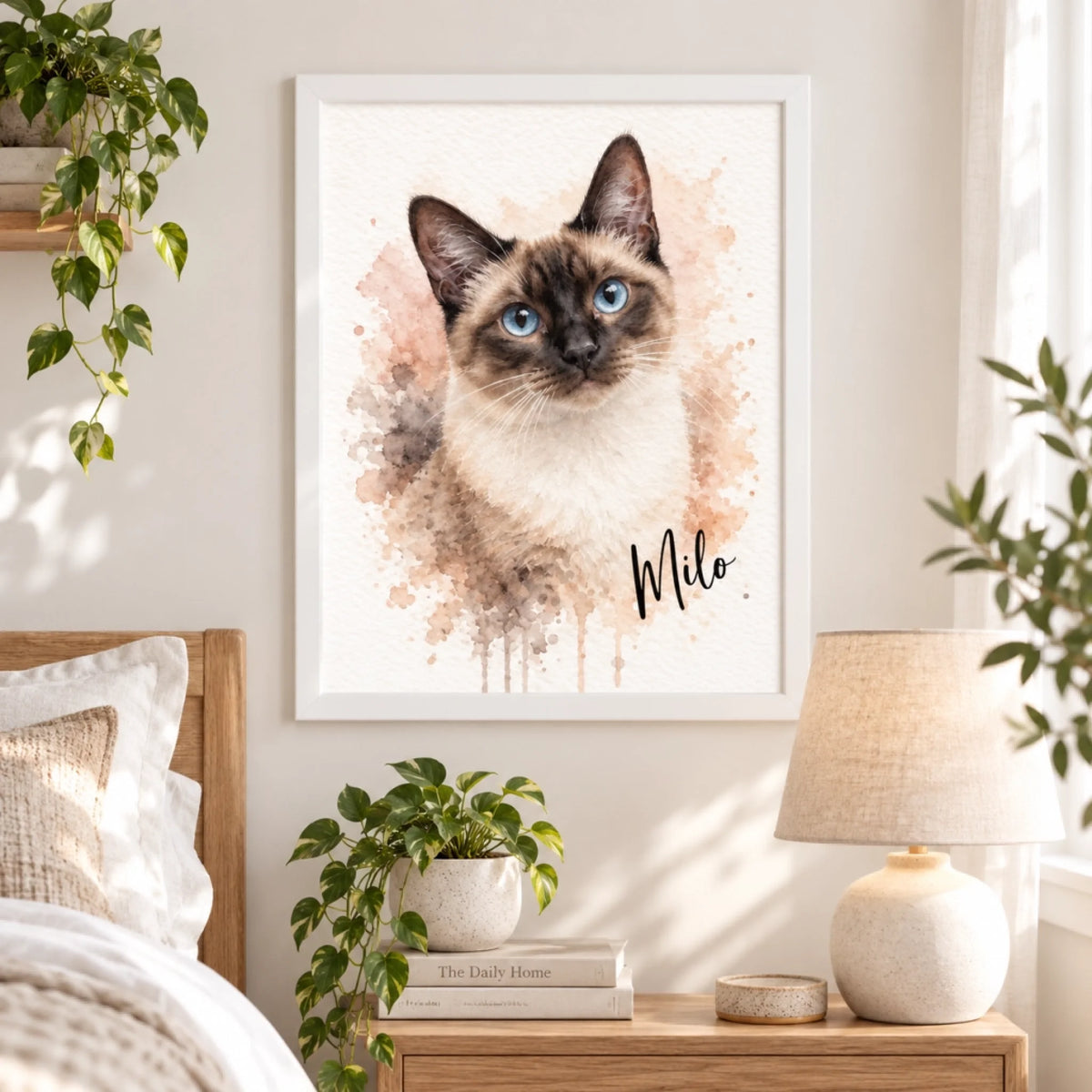 Custom Cat Portrait – Watercolor Style – custom pet portrait made from your photo (9 of 14)