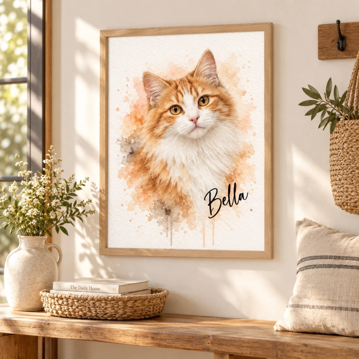 Custom Cat Portrait – Watercolor Style – custom pet portrait made from your photo (8 of 14)