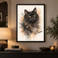 Custom Cat Portrait – Watercolor Style – custom pet portrait made from your photo (7 of 14)