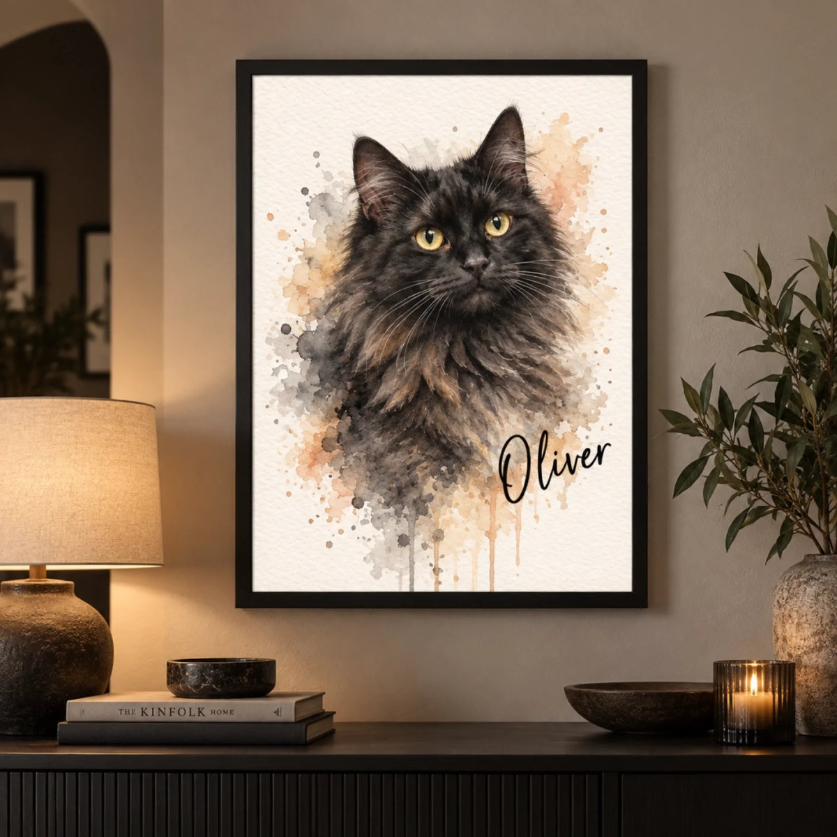 Custom Cat Portrait – Watercolor Style – custom pet portrait made from your photo (7 of 14)