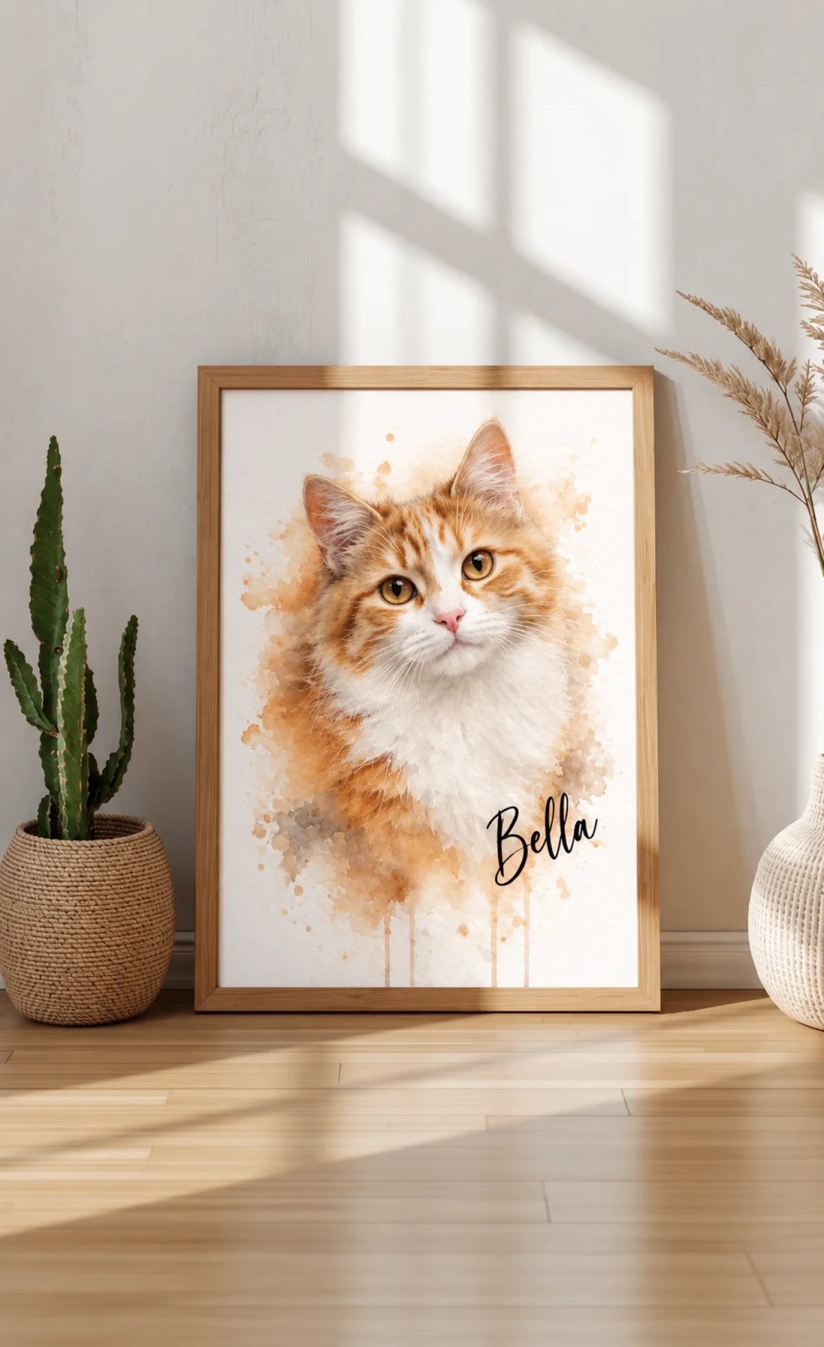 Custom Cat Portrait – Watercolor Style – custom pet portrait made from your photo (12 of 14)