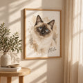 Custom Cat Portrait – Watercolor Style – custom pet portrait made from your photo (10 of 14)