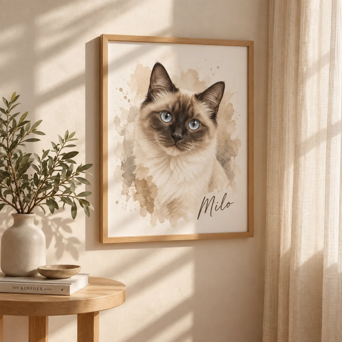 Custom Cat Portrait – Watercolor Style – custom pet portrait made from your photo (10 of 14)