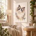 Custom Cat Portrait – Watercolor Style – custom pet portrait made from your photo (2 of 14)