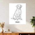 Custom Dog Portrait – Line Art Style – custom pet portrait made from your photo (5 of 12)