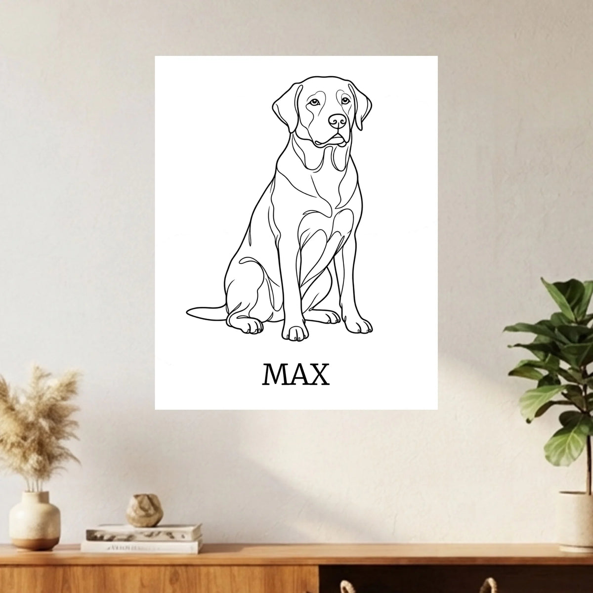 Custom Dog Portrait – Line Art Style – custom pet portrait made from your photo (5 of 12)