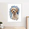 Custom Watercolor Pet Portrait – Soft Brushstroke Poster with Name