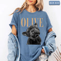 Personalized Black & White Pet Portrait Tee – Custom Name & Photo example 7
