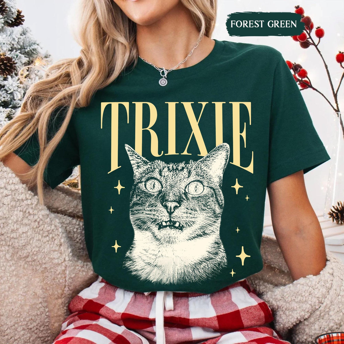 Personalized Pet Name Portrait Comfort Colors Tee – 6 Custom Styles – product image 7