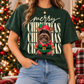Personalized Christmas Costume Pet Portrait Tee – Custom Photo example 2
