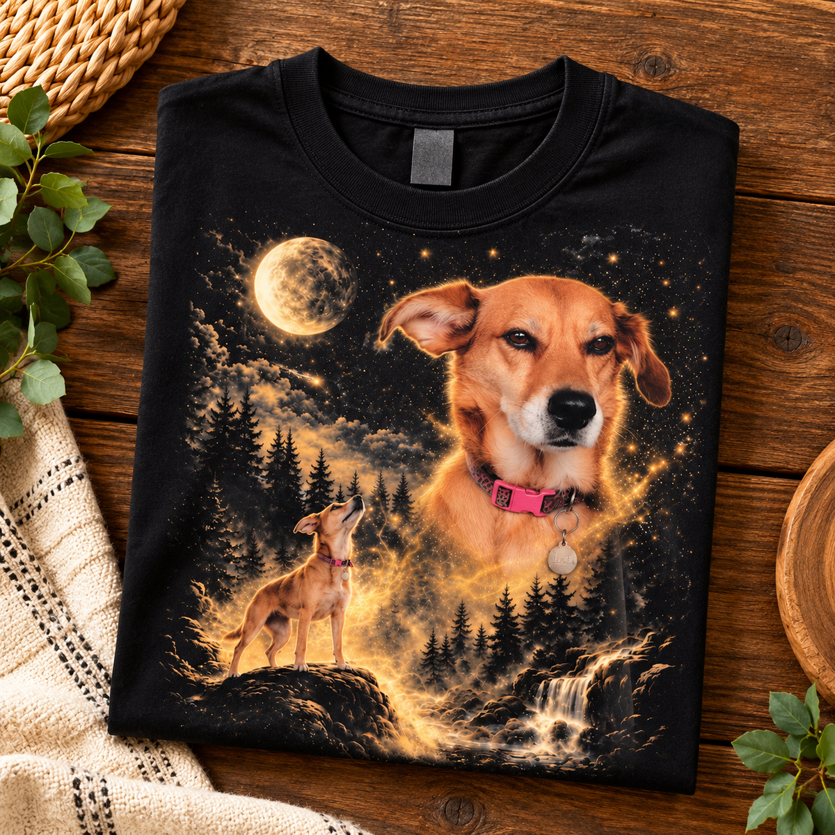 Moonlit Wilderness Pet Portrait Tee – image 2