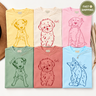 Personalized Outline Pet Portrait Tee – Custom Name & Photo