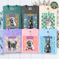 Personalized Pastel Star Pet Portrait Tee – Custom Name & Photo