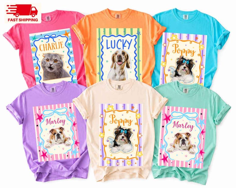 Preppy Bow Frame Pet Portrait Tee – image 8