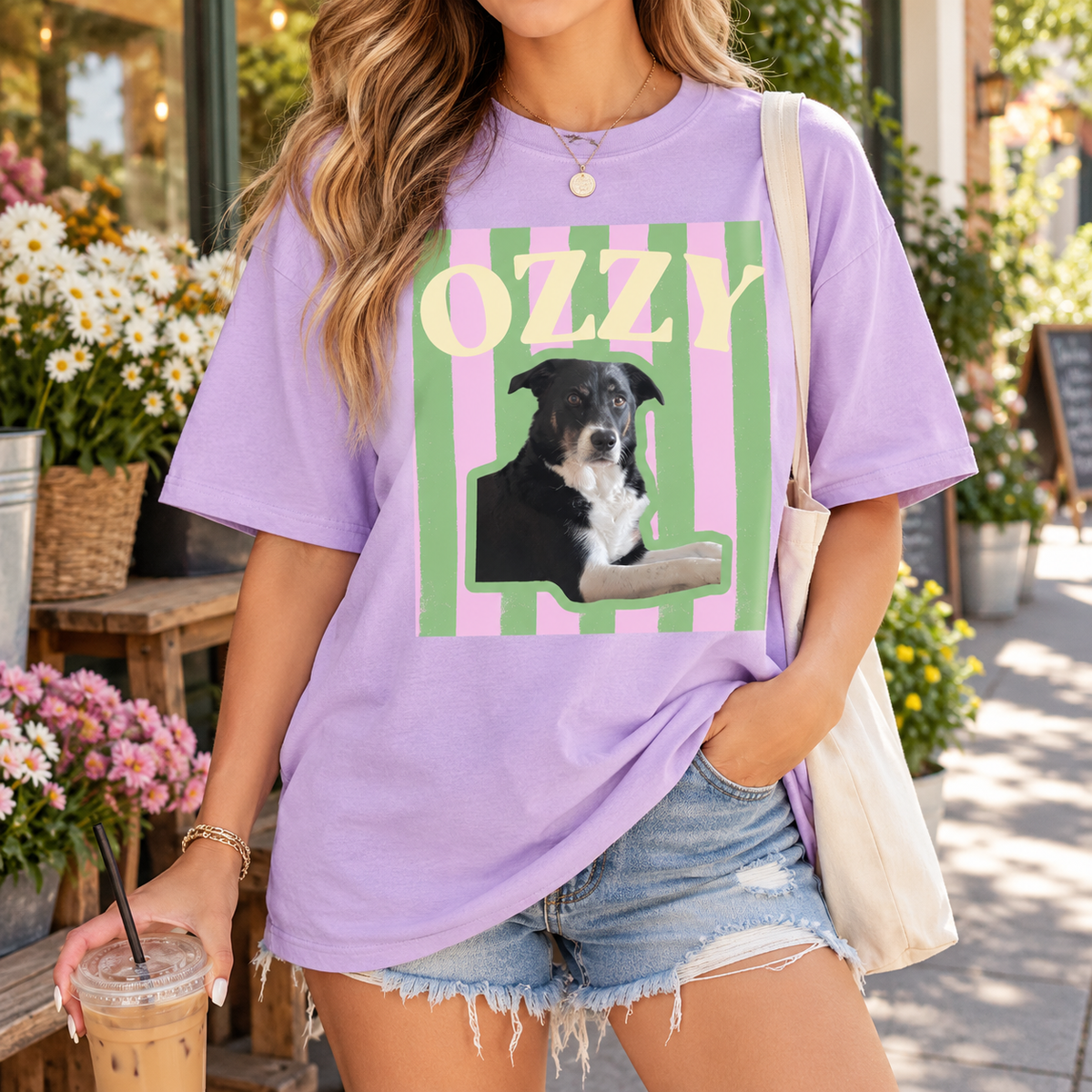 Candy Stripe Pet Portrait Tee – image 7