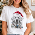 Personalized Christmas Sketch Pet Portrait Tee – Custom Name & Photo example 4
