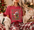 Personalized Merry Christmas Pet Portrait Tee – Custom Photo example 4
