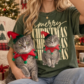 Personalized Christmas Costume Pet Portrait Tee – Custom Photo example 7