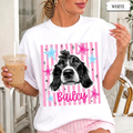 Personalized Retro Checkerboard Pet Portrait Tee – Custom Name & Photo example 4