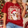 Personalized Christmas Costume Pet Portrait Tee – Custom Photo example 5