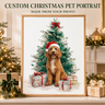 Custom Christmas Pet Portrait – Pet with Christmas Tree & Gifts