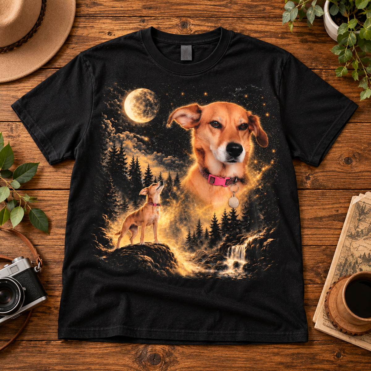 Moonlit Wilderness Pet Portrait Tee – image 3