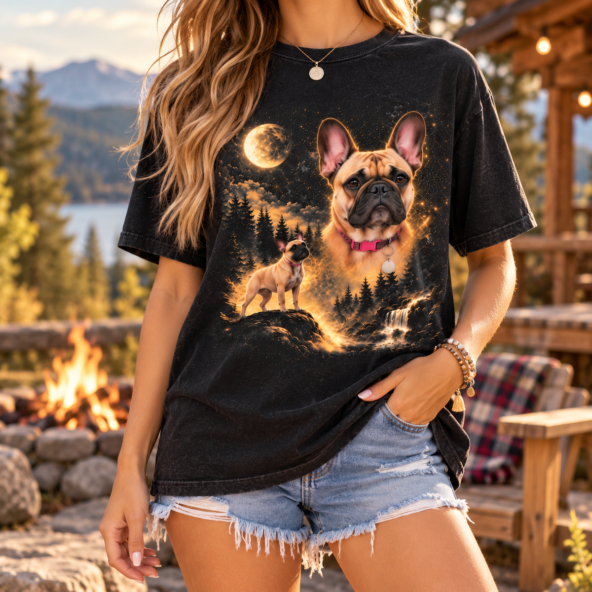 Moonlit Wilderness Pet Portrait Tee – image 5