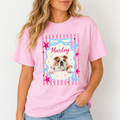 Preppy Bow Frame Pet Portrait Tee – image 5